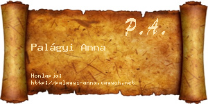 Palágyi Anna névjegykártya