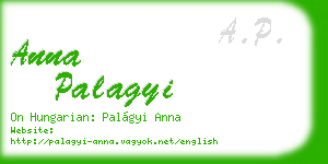 anna palagyi business card