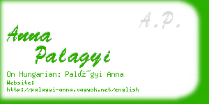 anna palagyi business card